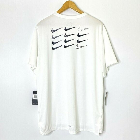 NIKE AIR Dri-Fit Mens size XXL Short Sleeve Crew Neck Training T Shirt White NEW - Picture 3 of 12